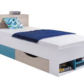 Študentská/detská posteľ saturn biela - ľavá/pravá