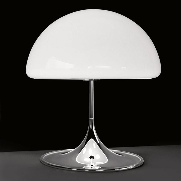 Martinelli Luce Mico – stolná lampa 60 cm, biela, Obývacia izba / jedáleň, kov, metakrylan, E27, 12W, K: 60cm