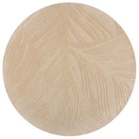 Flair Rugs koberce Kusový koberec Solace Lino Leaf Natural kruh - 160x160 (priemer) kruh cm
