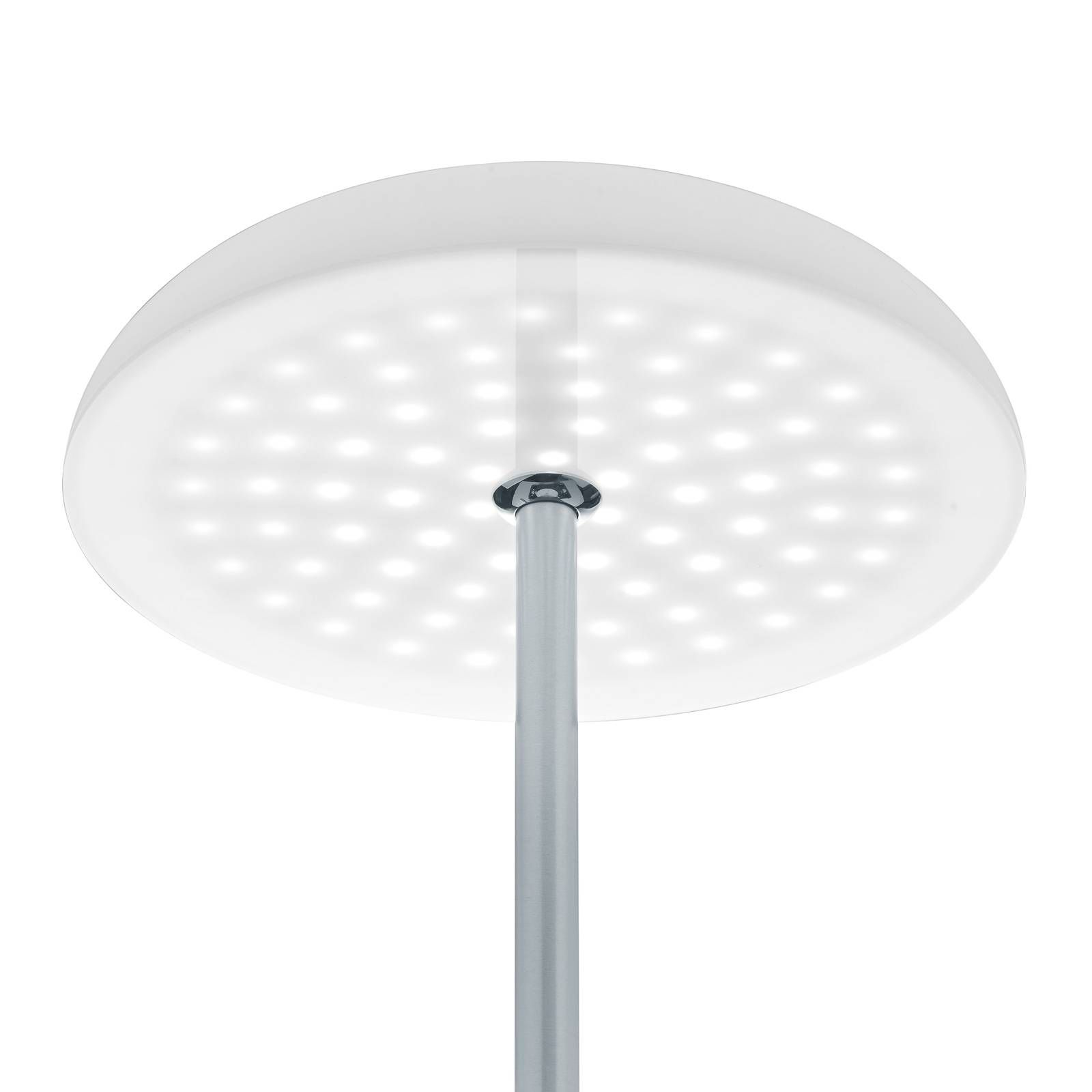 BANKAMP Vanity stolná LED dotykový stmievač nikel, Obývacia izba / jedáleň, kov, sklo, 24W, K: 40cm