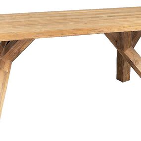 DEOKORK Záhradný teakový masívny stôl SPIDER RECYCLE (rôzne dĺžky) 220x100 cm