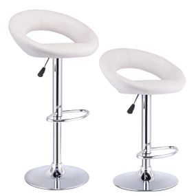 Barové stoličky, 2 ks, viac farieb- Biele
