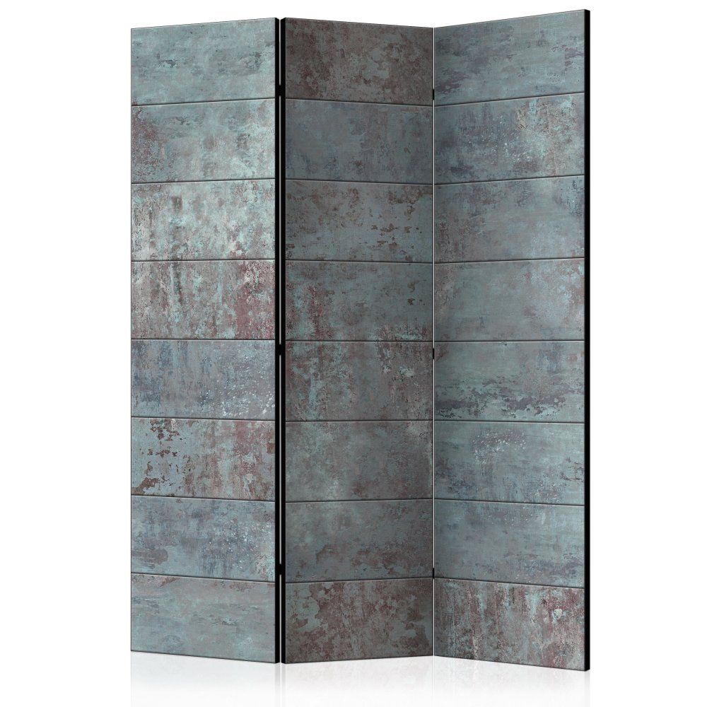 Paraván Turquoise Concrete Dekorhome 135x172 cm (3-dielny)