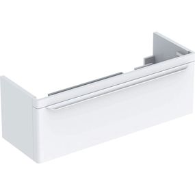Geberit myDay - Umývadlová skrinka, 1160x410x430 mm, 1 zásuvka s LED osvetlením, lesklá biela 824130000