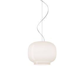 Foscarini Chouchin Bianco 1 závesná lampa E27 LED, Kuchyňa, fúkané sklo, E27, 21W, K: 31cm