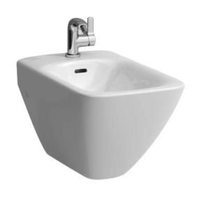 Laufen Palace - Závesný bidet, 560 mm x 360 mm biela – s 1 otvorom na batériu uprostred, 2 bočné otvory na vodovodnú prípojku H8307010003041