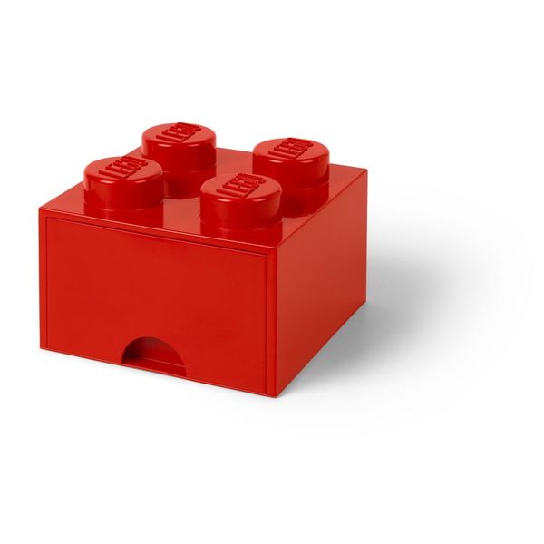 Červený úložný box so zásuvkou LEGO®