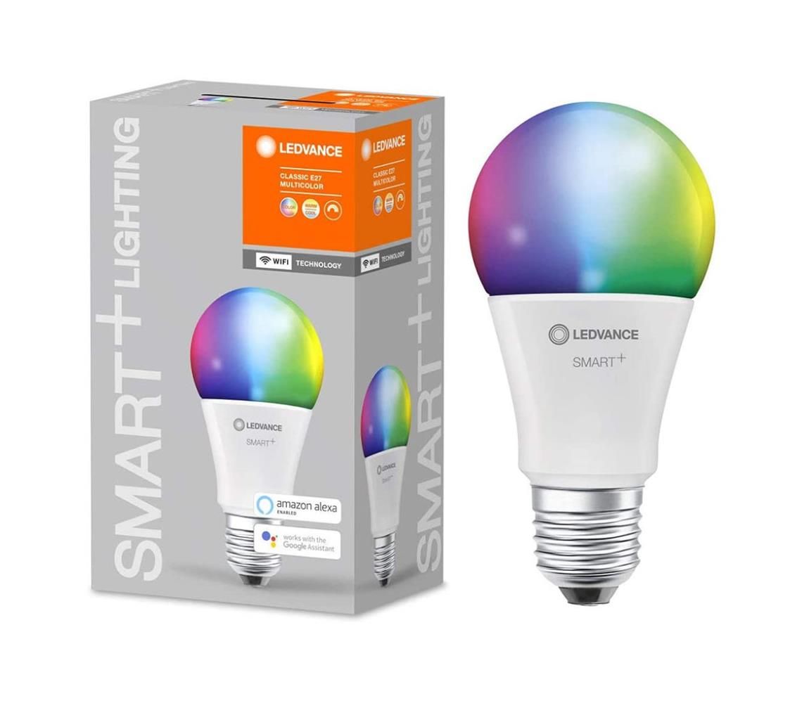 LED RGBW Stmievateľná žiarovka SMART+ E27/9W/230V 2700K-6500K Wi-Fi - Ledvance