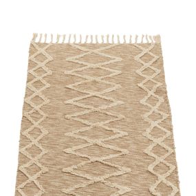 Béžový bavlnený kobereček Zita - 105*61 cm