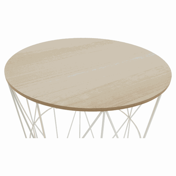Príručný stolík, prírodná/biela, NANCER TYP 3