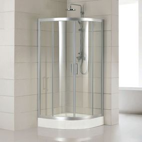 Aquatek - DYNAMIC S4 štvrťkruhový sprchový kút 80 x 80, číre sklo
