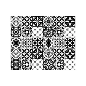 Sada 30 nástenných samolepiek Ambiance Decal Tiles Azulejos Rosario, 10 × 10 cm