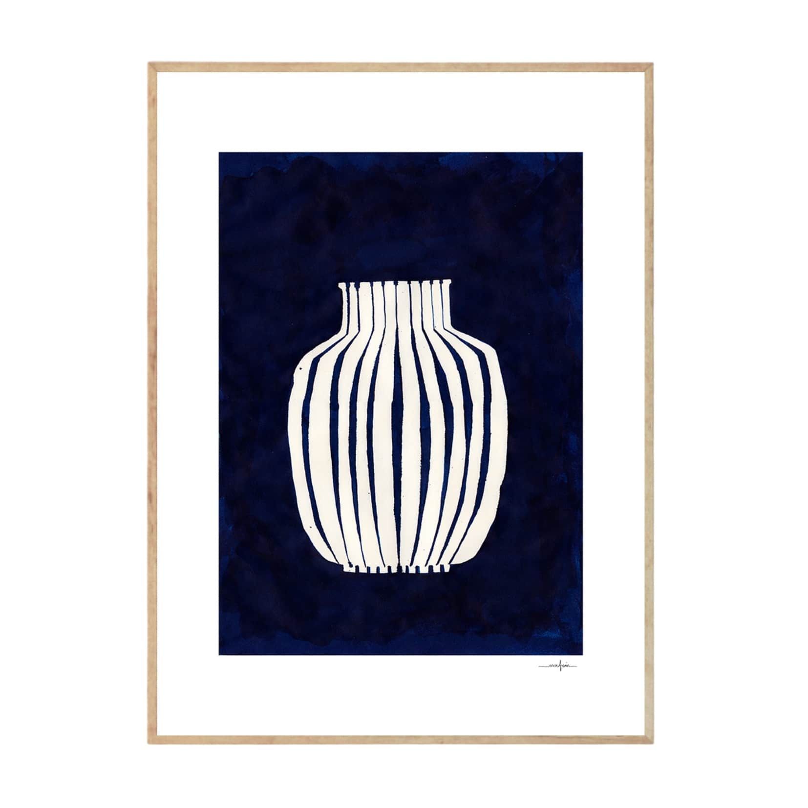 THE POSTER CLUB Autorský plagát Blue Vase by Ana Frois 30 x 40 cm