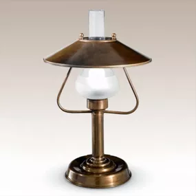 Cremasco Stolná lampa Barchessa, Obývacia izba / jedáleň, sklo, mosadz, E27, 100W, K: 55cm
