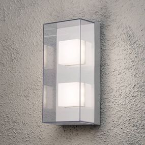 Konstsmide Štvorcové vonkajšie nástenné LED svetlo Sanremo, hliník, polykarbonát, 1W, Energialuokka: F, L: 14 cm, K: 31cm