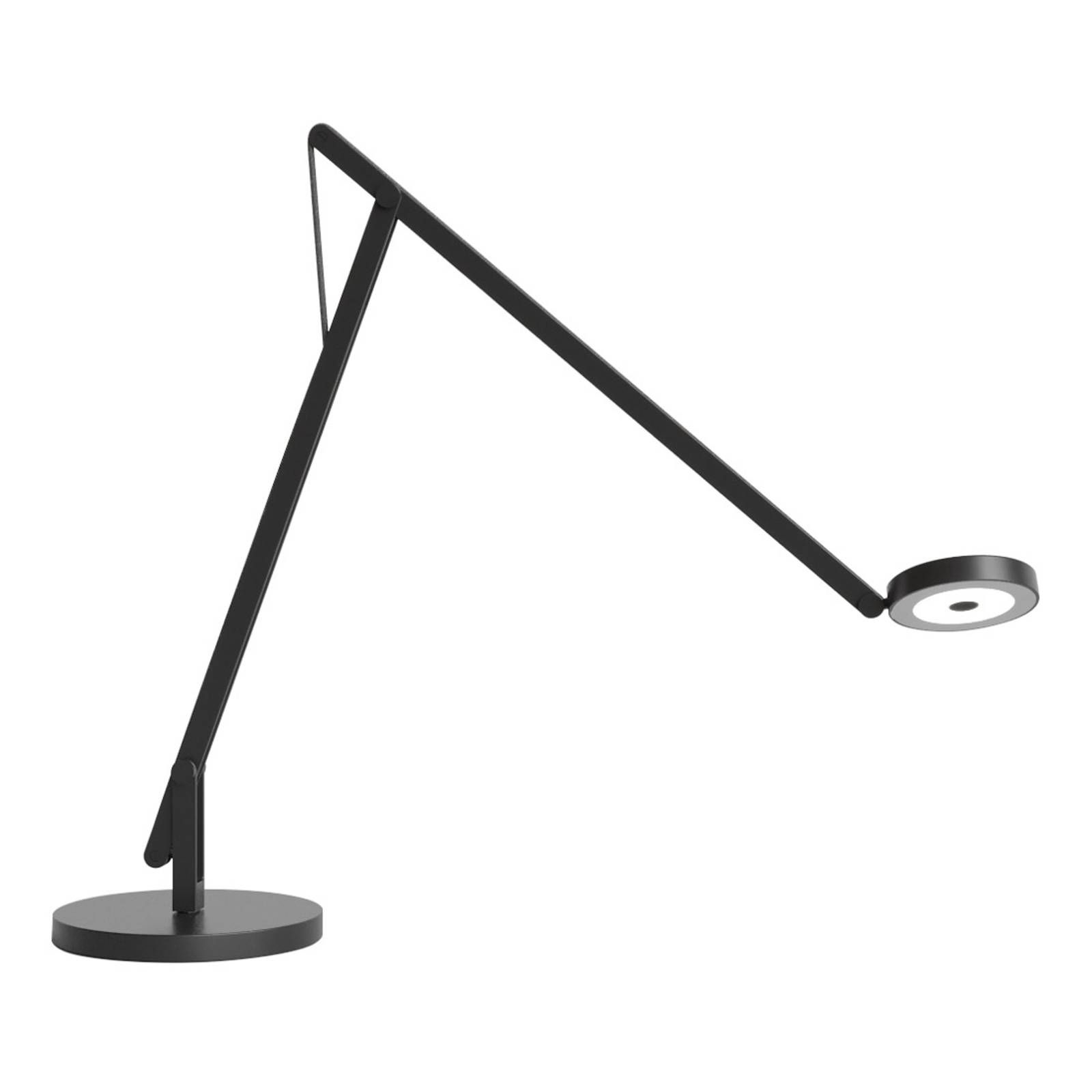 Rotaliana String T1 stolná LED lampa čierna, Pracovňa / Kancelária, hliník, polykarbonát, textil, 9W, K: 52.5cm