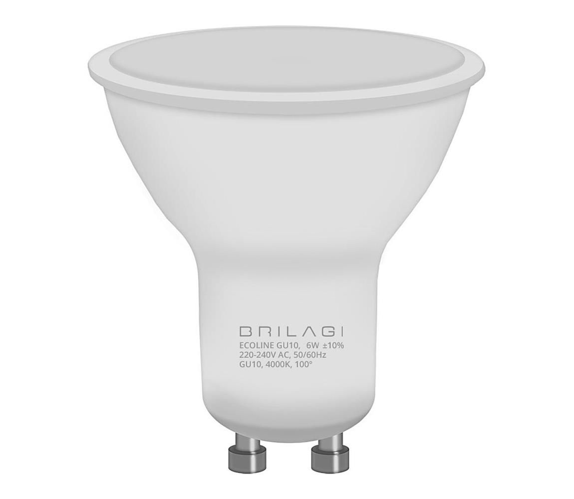 LED Žiarovka ECOLINE GU10/6W/230V 4000K - Brilagi