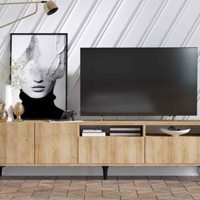 Dizajnový TV stolík Valentino 180 cm vzor dub