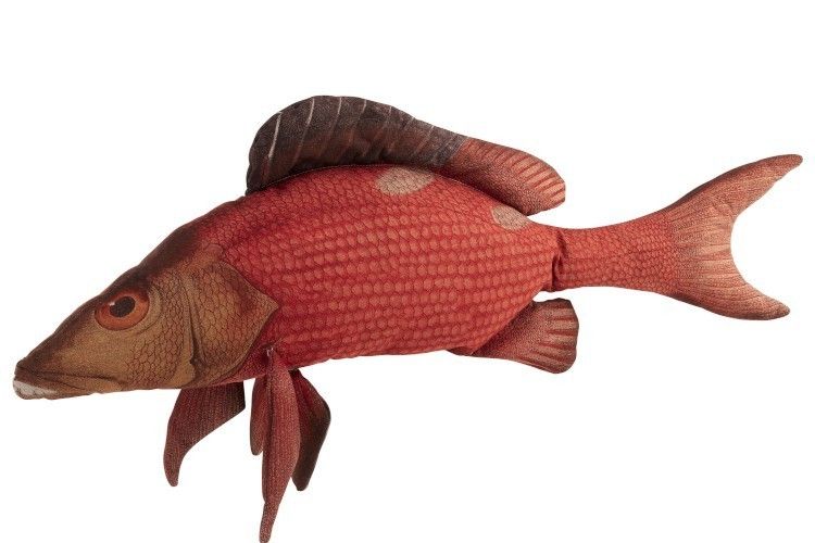 Červený vankúš Fish Paul - 93 * 34 * 17cm