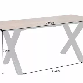 Jedálenský stôl IDAIA X Dekorhome 180x90x76 cm
