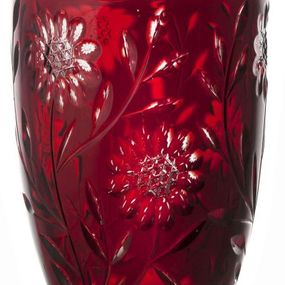 Krištáľová váza Garden, farba rubínová, výška 320 mm