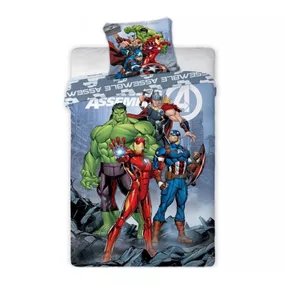 Faro · Bavlnené posteľné obliečky Avengers - Zjednotenie / Assemble - 100% bavlna - 70 x 90 cm + 140 x 200 cm