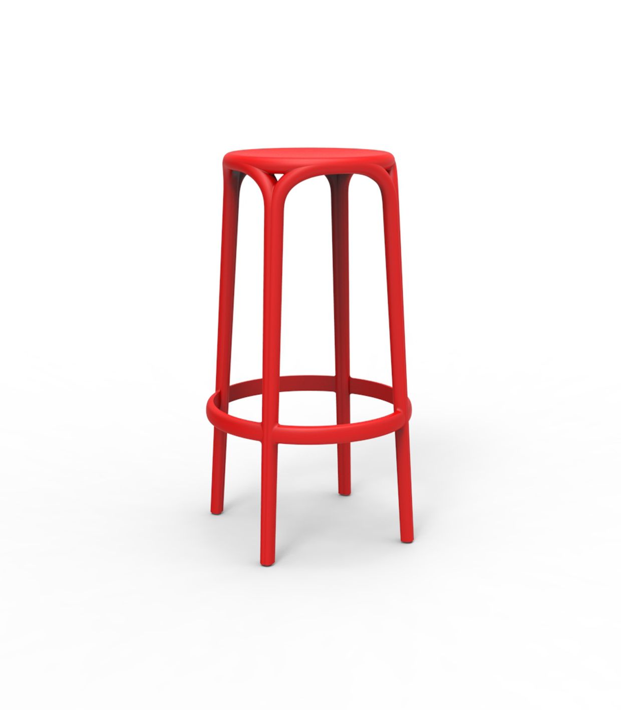 VONDOM - Barová stolička BROOKLYN - červená
