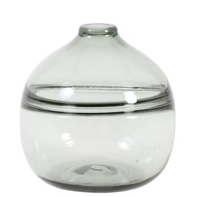 Sklenená váza MUCELAO grey, Ø18X20 cm