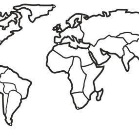 Nástenná mapa sveta 150 cm