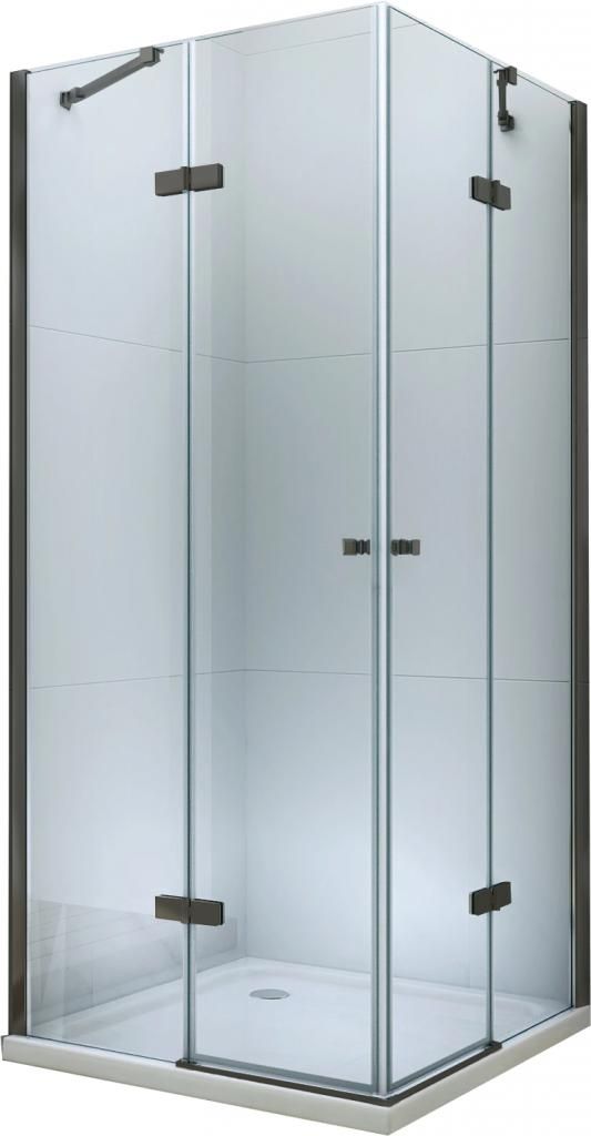 MEXEN/S - Lima Duo sprchovací kút 100 x 100 cm, transparent, černá - 856-100-100-70-00-02