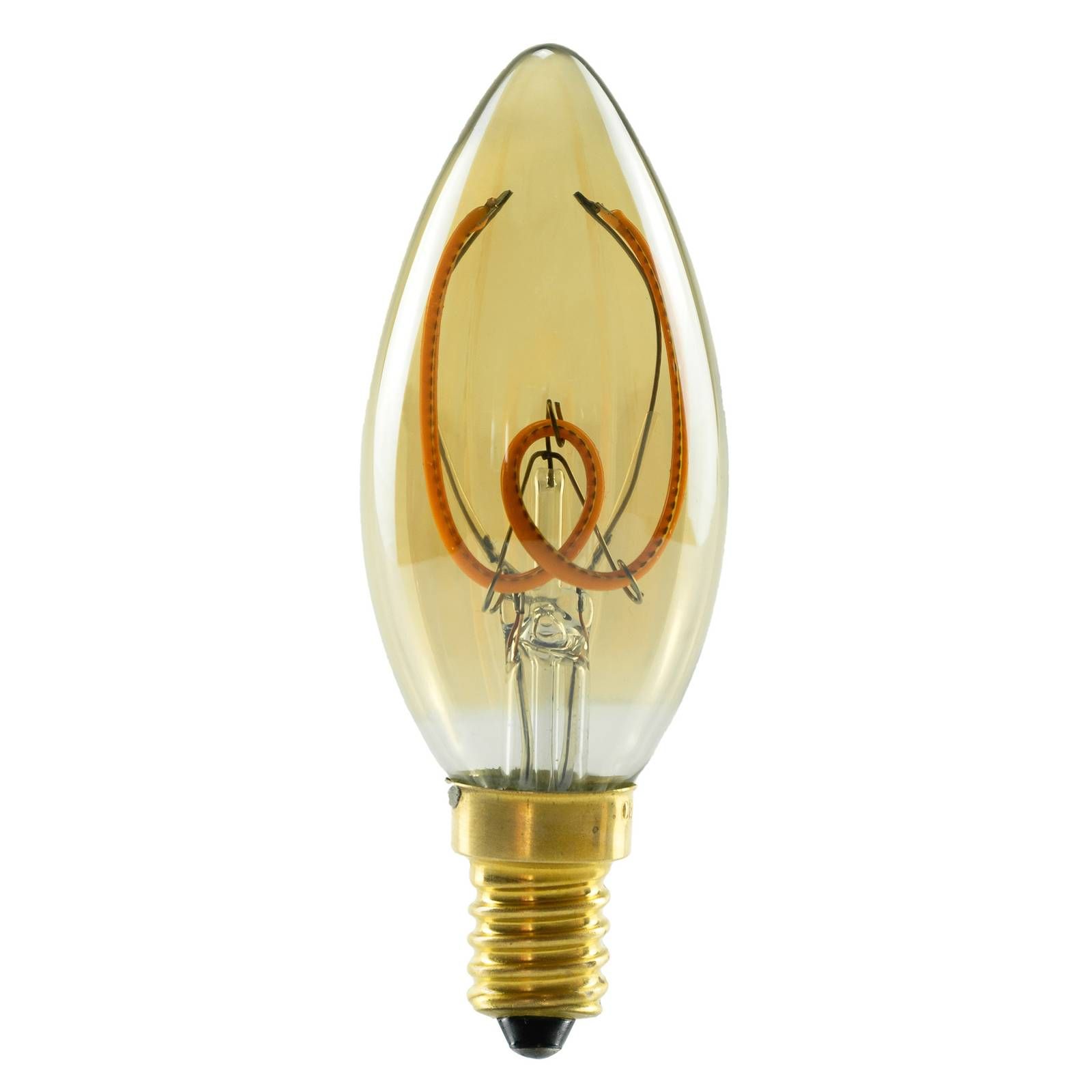 Segula SEGULA LED sviečka E14 3, 2W 1 900K stmieva, zlatá, sklo, E14, 3.2W, P: 10 cm