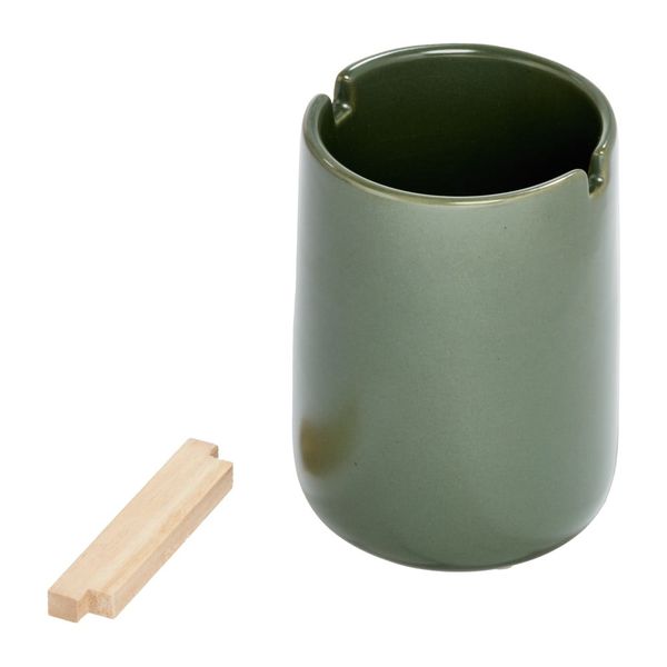 Zelený keramický pohárik na zubné kefky iDesign Eco Vanity