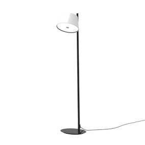 Marset MARSET Tam stojacia lampa, 1-pl., matná, biela, Obývacia izba / jedáleň, hliník, kov, metakrylát, E27, 8W, K: 116cm