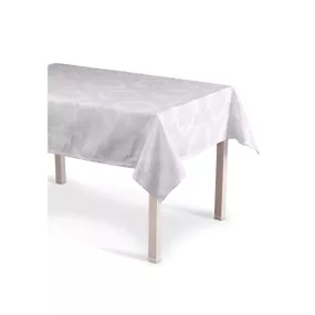 Dekoria Obrus na stôl obdĺžnikový, biela tkanina s vytkaným ornamentom , 130 × 280 cm, Damasco, 613-00