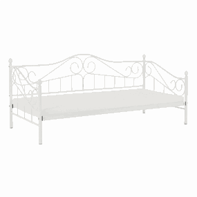 Kondela Kovová posteľ, biela, 90x200, DAINA