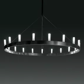 Fontana Arte Chandelier – visiaci luster, čierny, kov, borokremičité sklo, E14, 40W