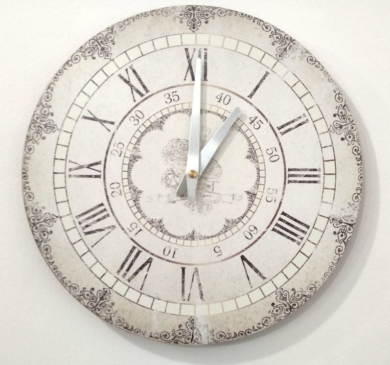 Metal Dekor nástenné hodiny Time, priemer 30 cm