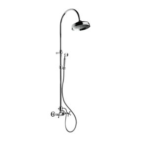 Faris Liberty - sprchová batéria nástenná, rozteč 150mm, pevná sprcha + ručná sprcha – komplet, bronz 027+AC270.18