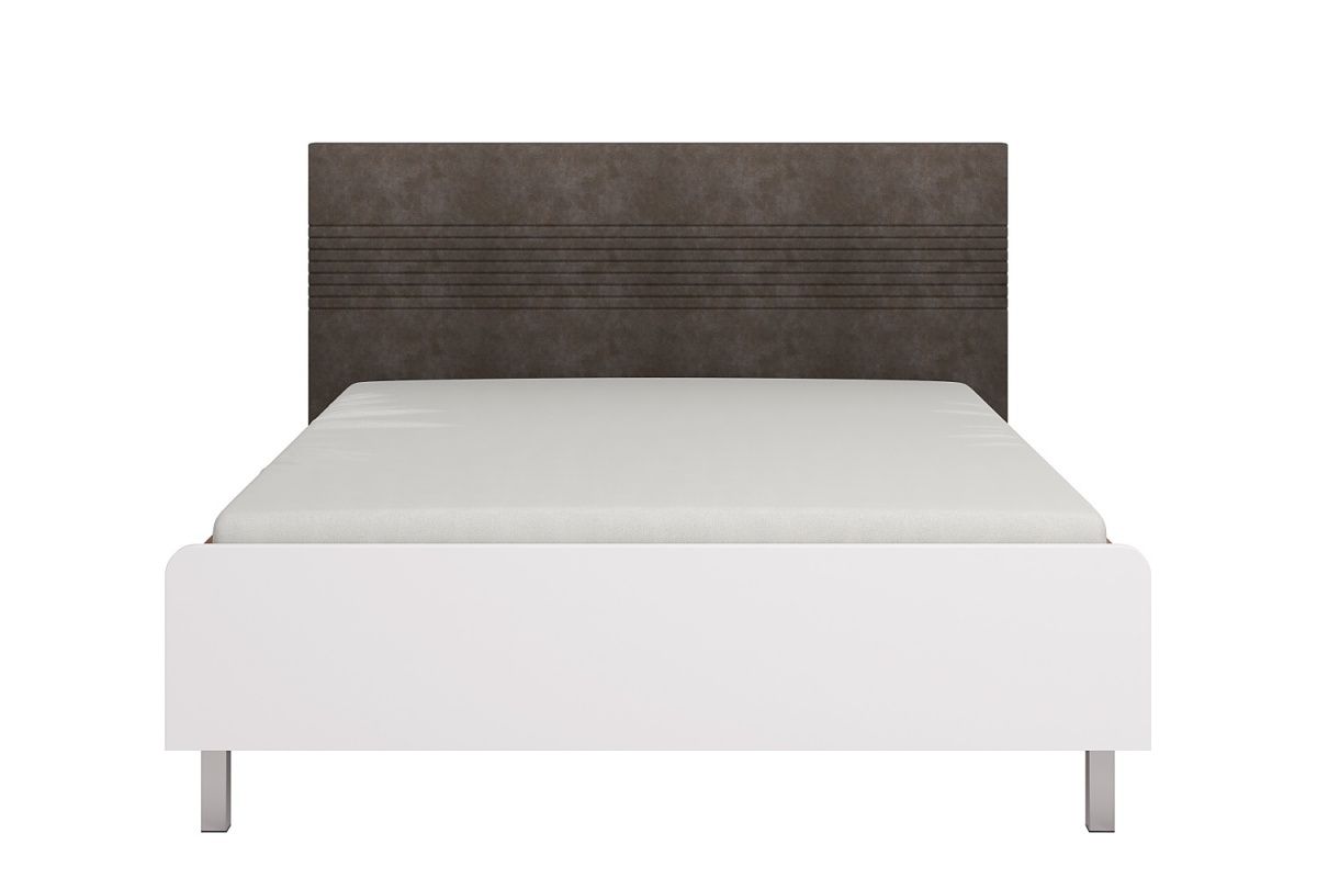 Manželská posteľ 160x200 lilo - biela/dub flagstaff/hnedá