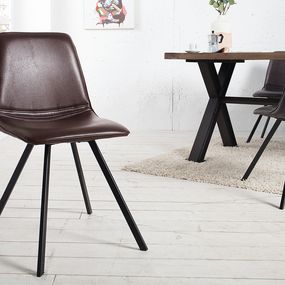 LuxD 27996 Dizajnová stolička Holland hnedá 