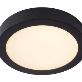 LUCIDE 28116/24/30 BRICE stropné stmievateľné kúpeľňové LED svietidlo 15W Ø23.5cm IP44 čierna