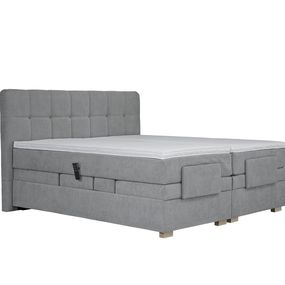 Manželská posteľ Boxspring 180 cm Blanár Samara (sivá) (s matracmi) *2 anatomické vankúše ZADARMO