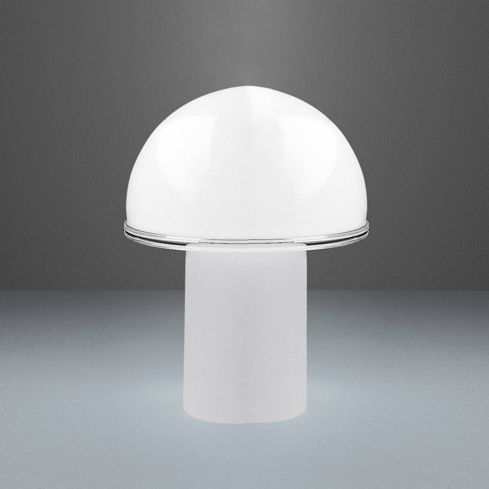 Artemide Onfale stolná lampa Ø 20 cm, Obývacia izba / jedáleň, sklo, E14, 20W, K: 26cm