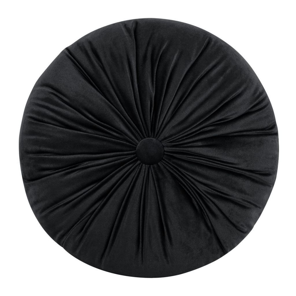 Zamatový vankúš v elegantnej čiernej farbe