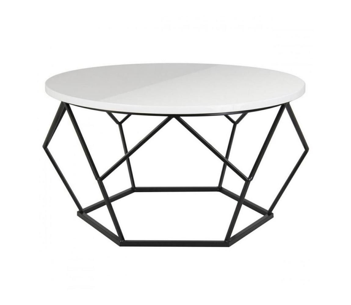 Konferenčný stolík DIAMOND 40x70 cm čierna/biela