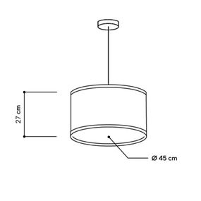 Almut von Wildheim ALMUT 2610 závesná lampa Ø 45cm seno/modré nevädze, Obývacia izba / jedáleň, dubové drevo, seno s modrými nevädzami, E27, 52W, K: 27cm