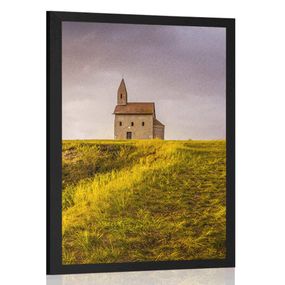 Plagát historický kostol pri Nitre - 30x45 black