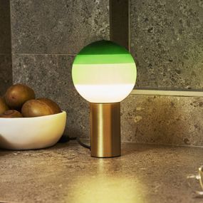 Marset MARSET Dipping Light stolová lampa zelená/mosadzná, Obývacia izba / jedáleň, sklo, kov, 2.2W, K: 22.2cm