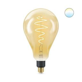 LED Žárovka WiZ Tunable White Filament Amber 8718699786854 E27 PS160 6,5-25W 390lm 2000-5000K, stmívatelná