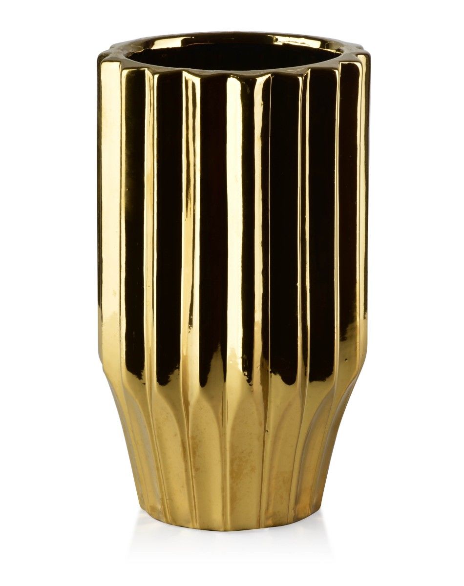 Keramická váza YVONNE 24,5 cm zlatá